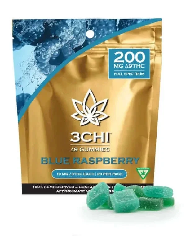 3Chi Delta 9 THC Gummies 200mg, 20ct – Blue Raspberry
